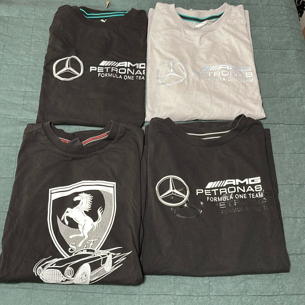 Puma Motorsport (Ferrari/Mercedes) Tees (Lot of 4)!